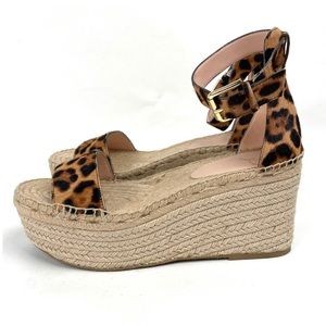 J.Crew Calf Hair Wedge Espadrilles Size 8.5